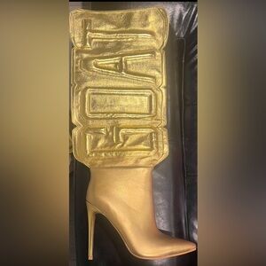 Gold Metallic Flashy Heel
